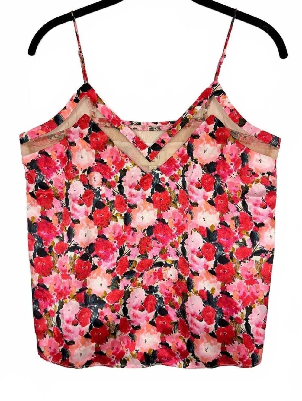 Cami NYC Kaira Hyper Blossom Floral Silk Strappy V Neck Camisole Tank Top Small